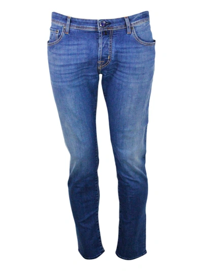 Jacob Cohen Nick Slim J622 Luxury Edition Denim Trousers In Soft Stretch Denim With 5 Pockets With Closure Butto
