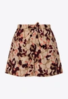 Moncler High-rise Camouflage Cotton Shorts In Multicolor