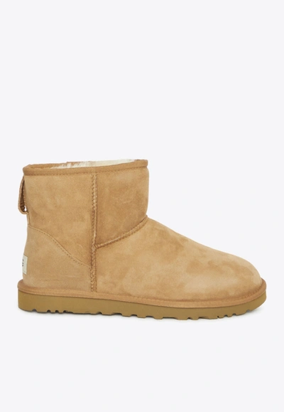 Ugg Classic Mini Suede Boots In Brown