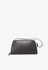 The Row Dalia Baguette Bag In Dark Brown