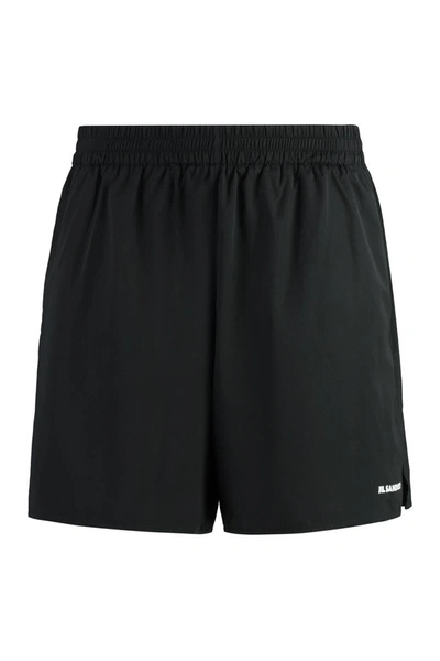 Jil Sander Techno Fabric Bermuda-shorts In Black