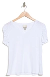 INDUSTRY REPUBLIC CLOTHING RUCHED SHORT SLEEVE T-SHIRT