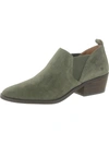 Lucky Brand Wallinda Womens Oiled Suede Padded Insole Ankle Boots In Green