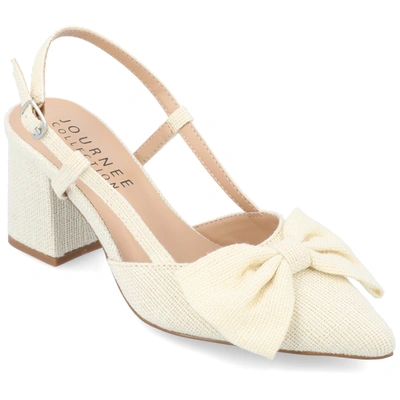 Journee Collection Tailynn Slingback Pump In White