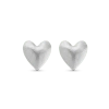 7879 Heart Stud Earrings In Silver