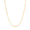 7879 Women's Gold Diamond Cut Cable Chain Necklace