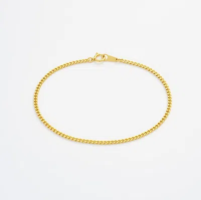 7879 Women's Gold Diamond Cut Curb Chain Bracelet