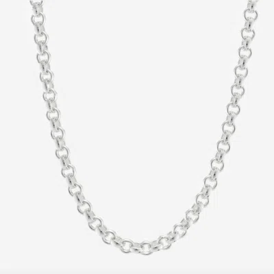 7879 Women's Silver Baby Round Belcher Chain Necklace