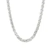 7879 Women's Silver Braided Curb Chain Necklace