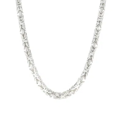 7879 Women's Silver Byzantine Chain Necklace