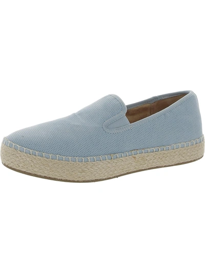 Dr. Scholl's Shoes Far Out Womens Faux Suede Slip On Espadrilles In Blue