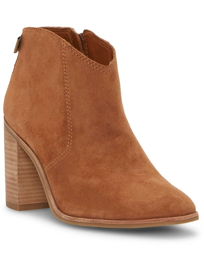 Lucky Brand Pellyon Womens Suede Almond Toe Ankle Boots In Multi