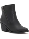 Lucky Brand Wallinda Womens Oiled Suede Padded Insole Ankle Boots In Black