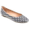 Journee Collection Womens Kavn Medium And Wide Width Comfort Insole Slip On Round Toe Ballet Flats In Multi