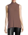 THREE DOTS TURTLENECK RIB TOP IN MINK