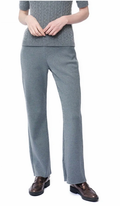 Biana Monique Milano-knit Boot Leg Pant Gray In Grey