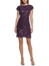 VINCE CAMUTO WOMENS SEQUINED SHORT MINI DRESS