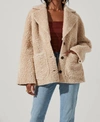 Astr Willow Faux Fur Coat In White