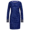 Hugo Boss Slim-fit Dress With Sequin Embellishments In Cornflower Blue