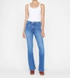 Frame Le Mini Boot Side Slit Bootcut Jeans In Blue