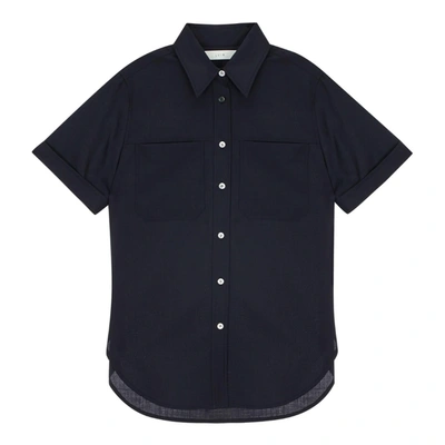 Lvir Stitch Shirts In Navy In Blue