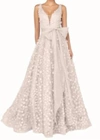 Terani Couture 3d Petal Tulle Gown In Blush In Gold