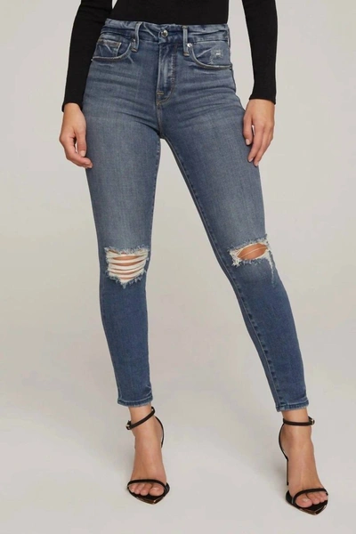 Good American Good Legs Crop Jeans In Dark Wash In Blue