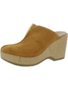 DR. SCHOLL'S SHOES POPPY WOMENS SUEDE WEDGES CLOGS