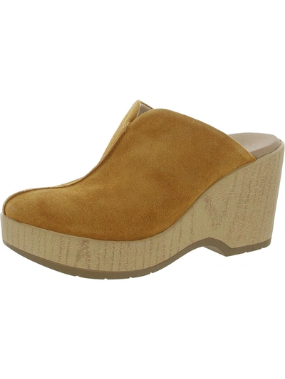 Dr. Scholl's Shoes Poppy Womens Suede Wedges Clogs In Multi