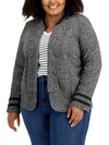 Tommy Hilfiger Plus Size Military Band Jacket In Multi