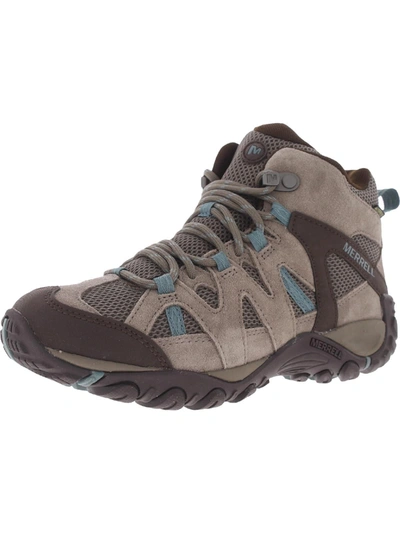 Merrell Deverta 2 Mid Womens Suede Fitness Hiking Shoes In Brown