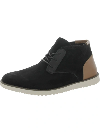 Dr. Scholl's Shoes Scrambler Mens Suede Lugged Sole Casual And Fashion Sneakers In Black