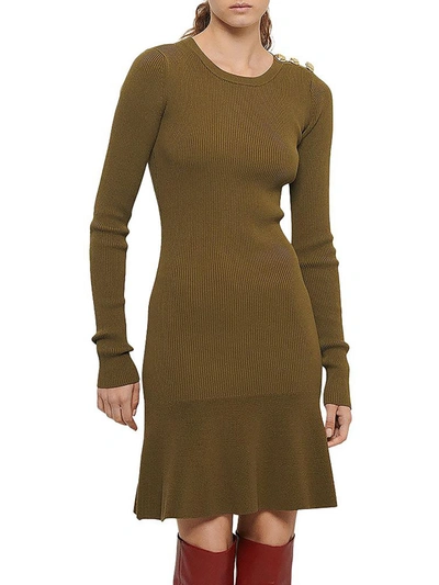 Derek Lam 10 Crosby Vanessa Flounce Hem Dress In Green | ModeSens