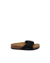 Birkenstock Oita Womens Suede Round Toe Slide Sandals In Black
