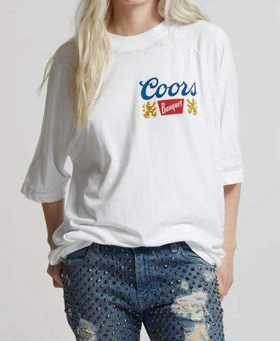 Recycled Karma Coors Banquet One Size Tee In White