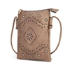 Mkf Collection By Mia K Arlett Vegan Leather Crossbody Handbag In Beige
