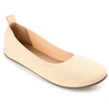 Journee Collection Jersie Knit Ballet Flat In White