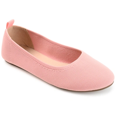 Journee Collection Collection Women's Tru Comfort Foam Wide Width Jersie Foldable Flat In Pink