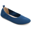 Journee Collection Jersie Knit Ballet Flat In Blue