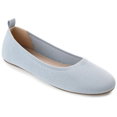 Journee Collection Collection Women's Tru Comfort Foam Wide Width Jersie Foldable Flat In Blue