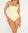 Citrine Luna Bikini In Lime Ribbed In Multi