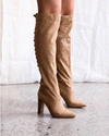 Billini Kimba Latte Suede Boot In Brown In Brown