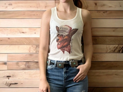 The Laundry Room Beer Wolf Rib Tank In White