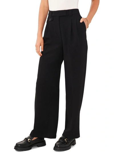 1.state Womens Pleated High Waist Wide Leg Pants In Black