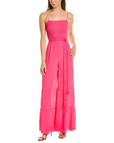 Alice And Olivia Liya Jumpsuit With Tie In Pink