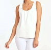 DOLCE CABO VEGAN LEATHER TOP IN WHITE