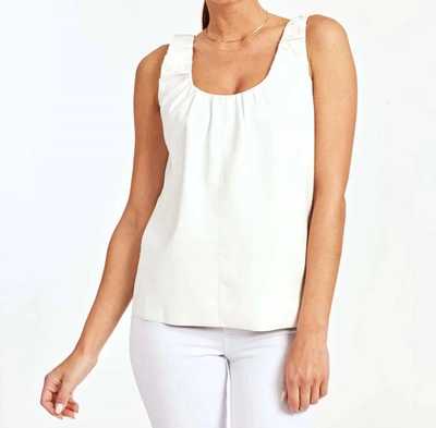 Dolce Cabo Vegan Leather Top In White