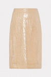 Milly Adley Sequin Skirt In Gold In Neutral
