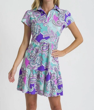 Jude Connally Giselle Dress In Paisley Maxi Seamist In Purple