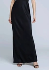 L Agence L'agence Zeta Satin Maxi Skirt In Black
